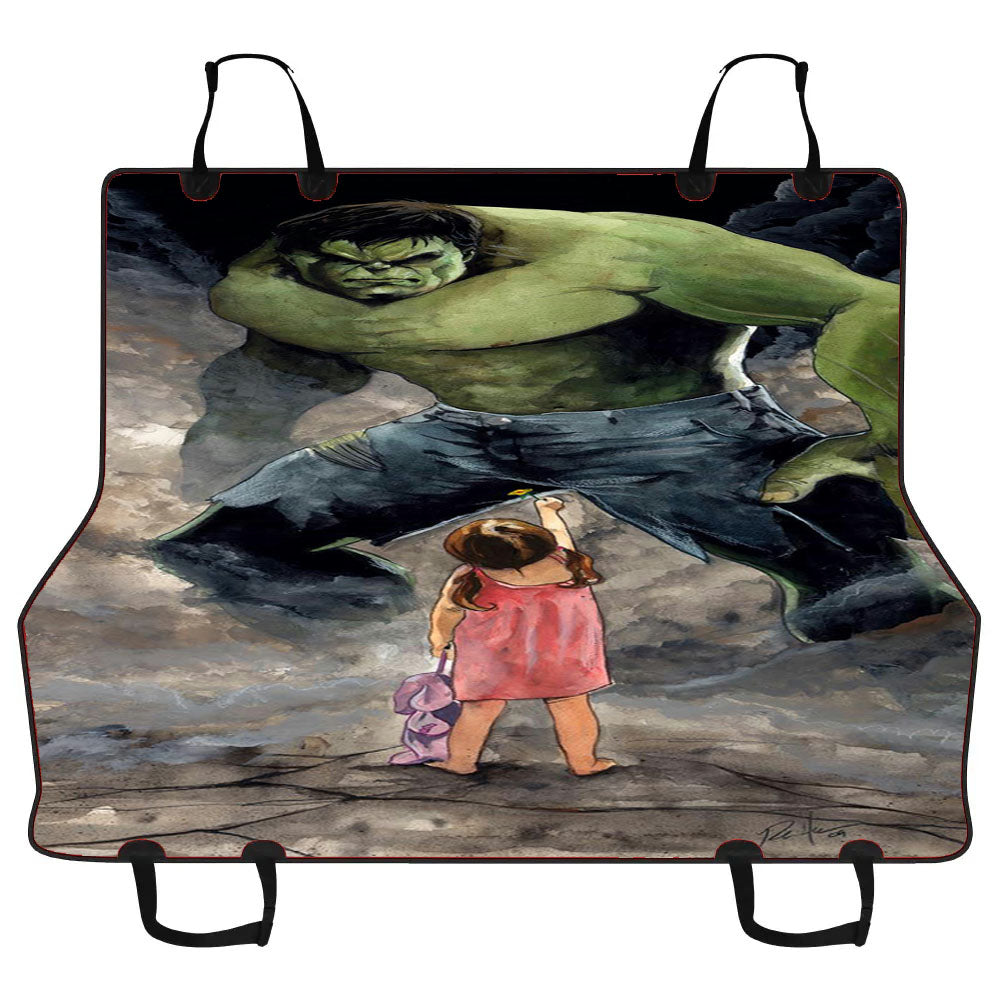 Child And Hulk Car Pet Seat Cover