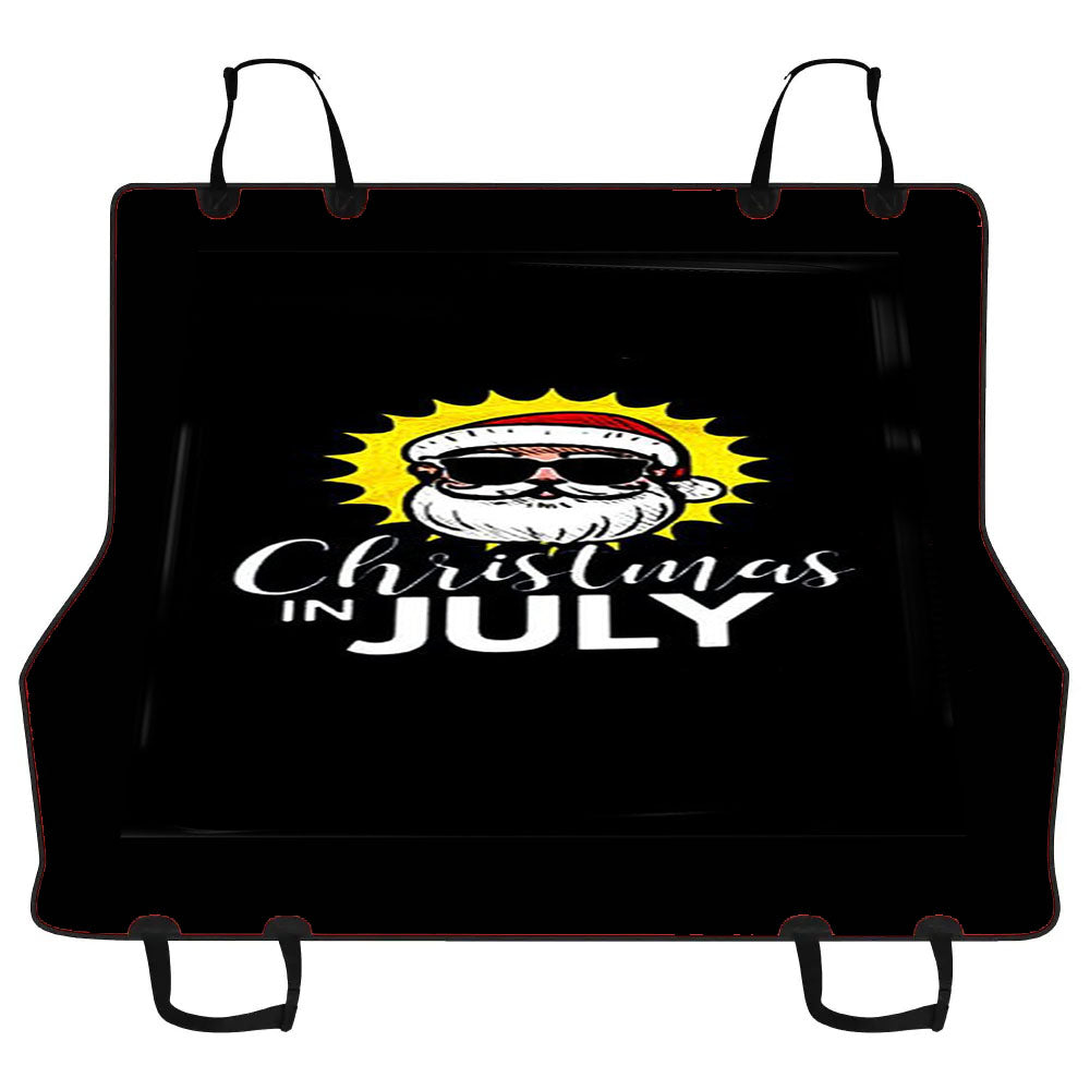 Christmas In July Santa With Sunglasses In The Summer Sun Car Pet Seat Cover