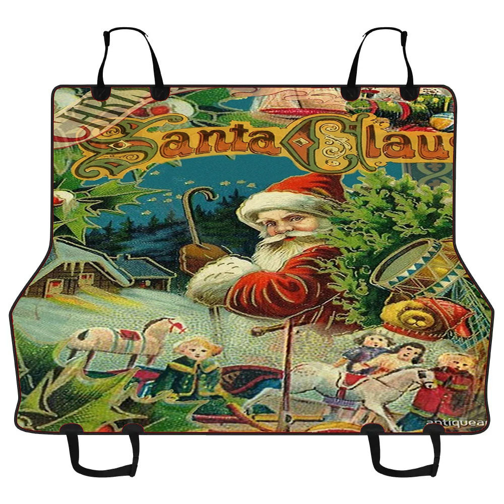 Christmas Santa Claus Victorian Antique Vintage Car Pet Seat Cover