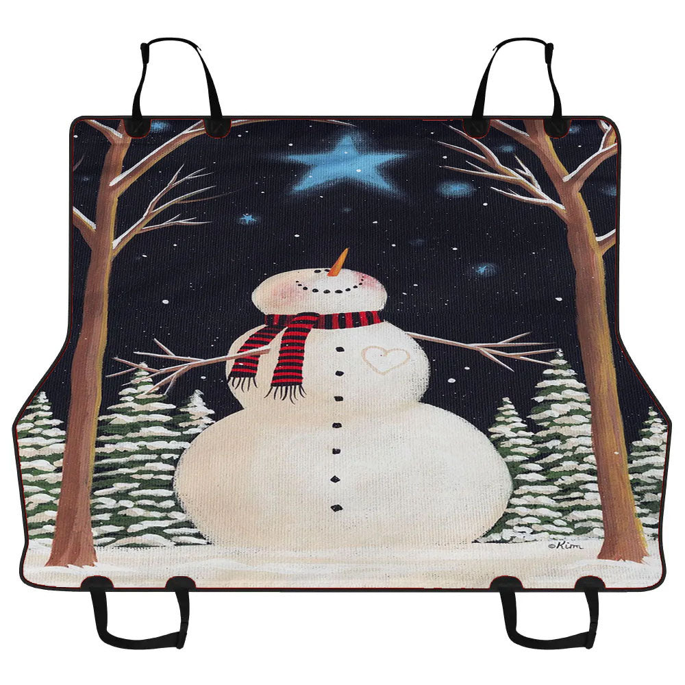 Christmas Snowman Car Pet Seat Cover