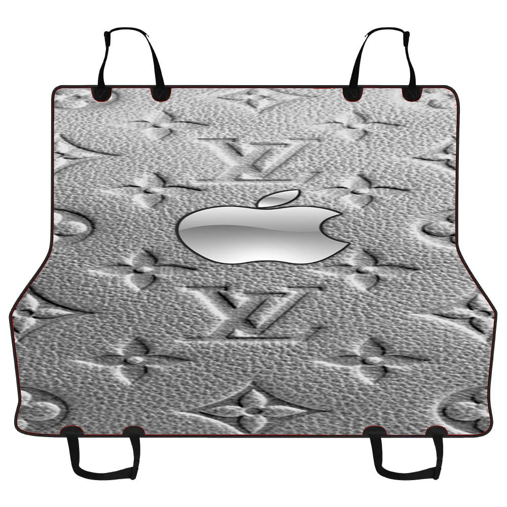 Chrome Apple Tech Pattern Car Pet Seat Cover