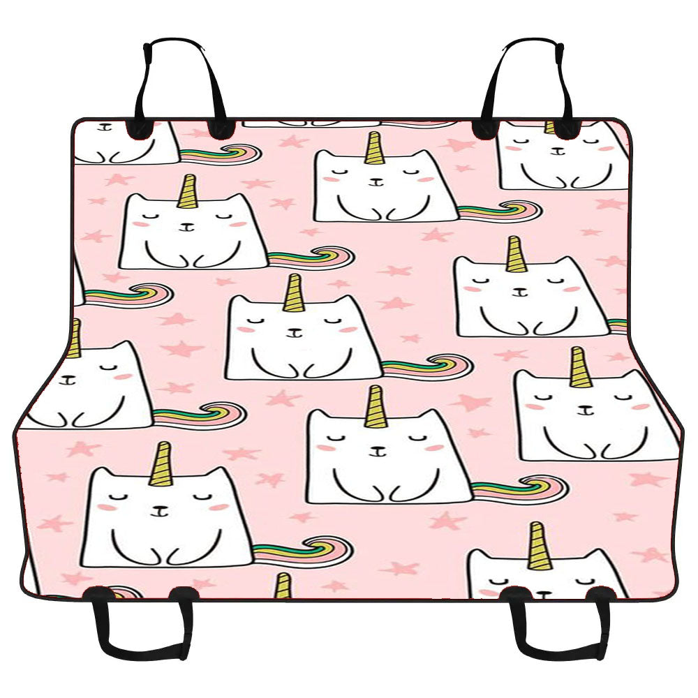 Chubby Unicorn Cat Pattern Car Pet Seat Cover