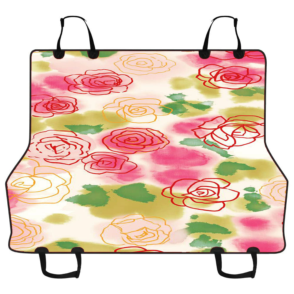 Classic Old Floral Painting Car Pet Seat Cover