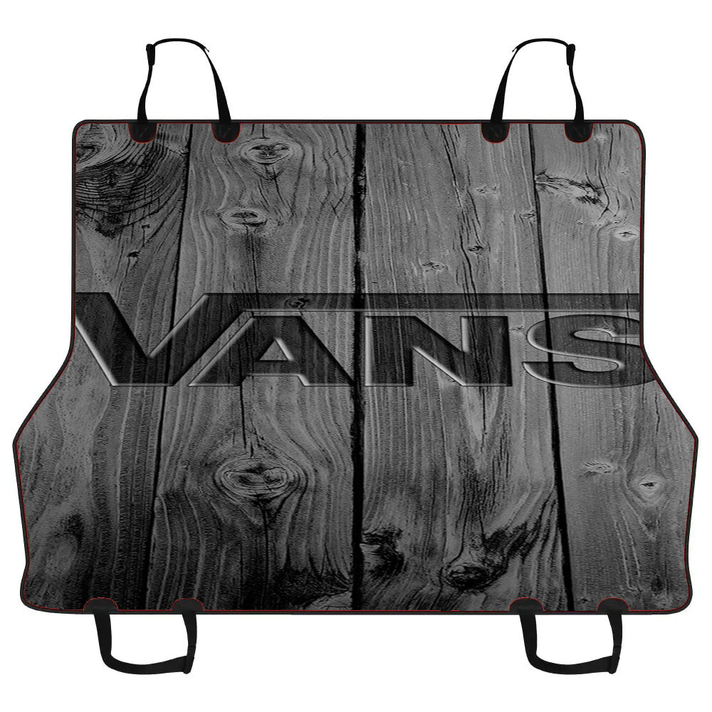 Classic Vans Logo Dark Wood Wallpaper Car Pet Seat Cover