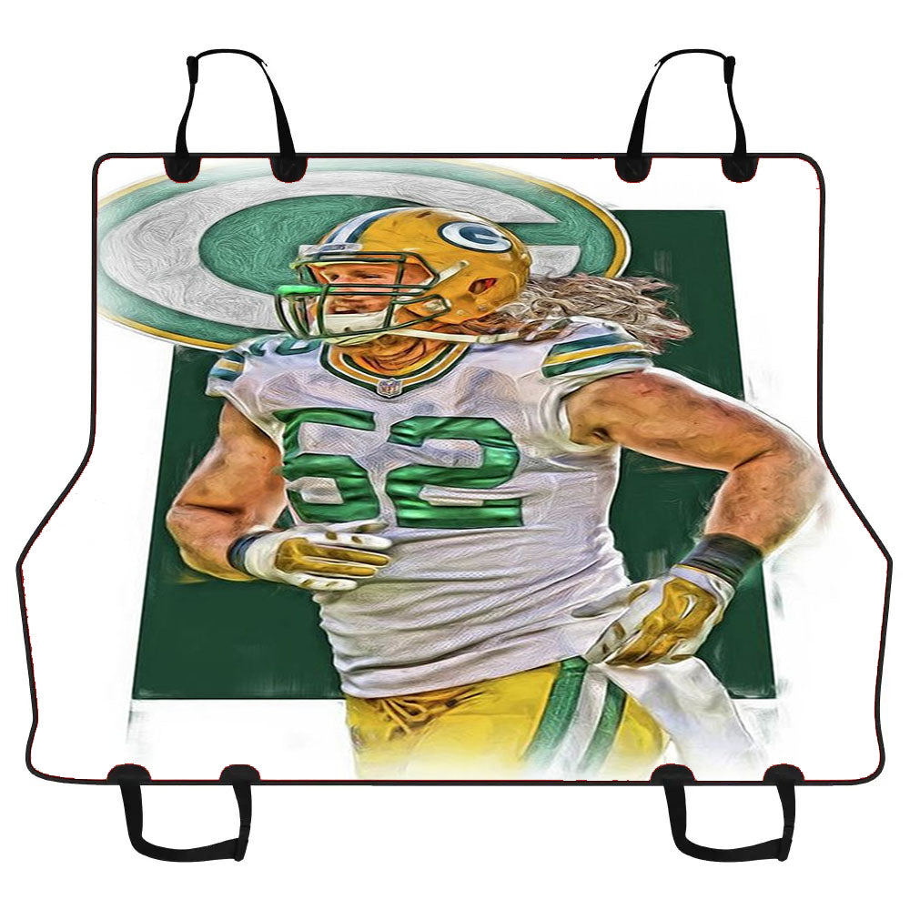 Clay Matthews Green Bay Packers Oil Art Car Pet Seat Cover