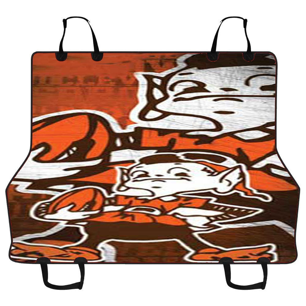 Cleveland Browns Vintage Overlap Car Pet Seat Cover