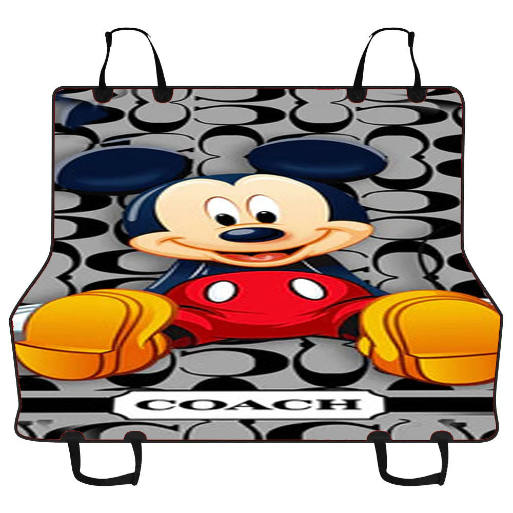 Coach Mickey Mouse Cartoon Car Pet Seat Cover