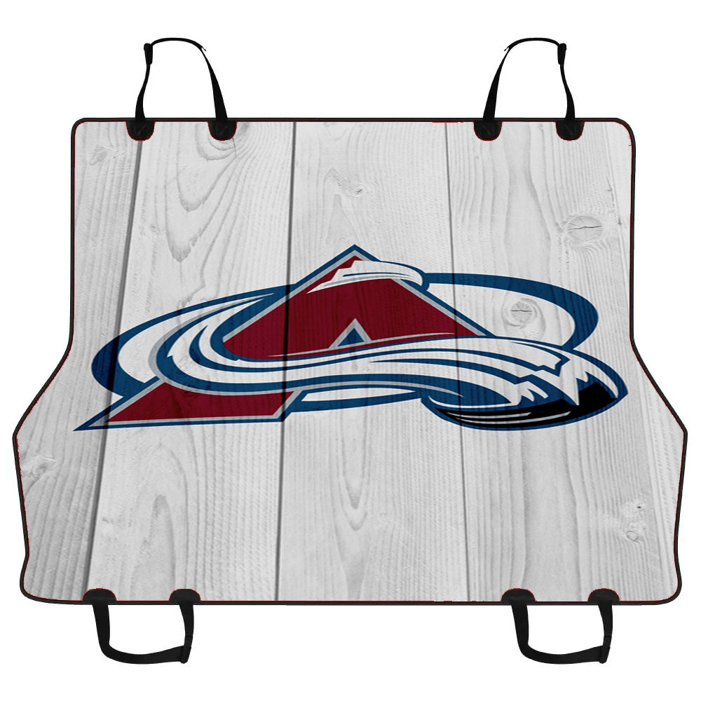Colorado Avalanche Nhl Logo Wood Wallpaper Car Pet Seat Cover