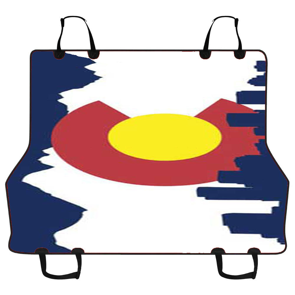 Colorado Flag Skyline Car Pet Seat Cover