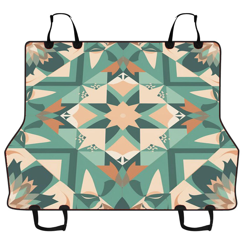 Colorful Geometric Pattern With A Star Car Pet Seat Cover