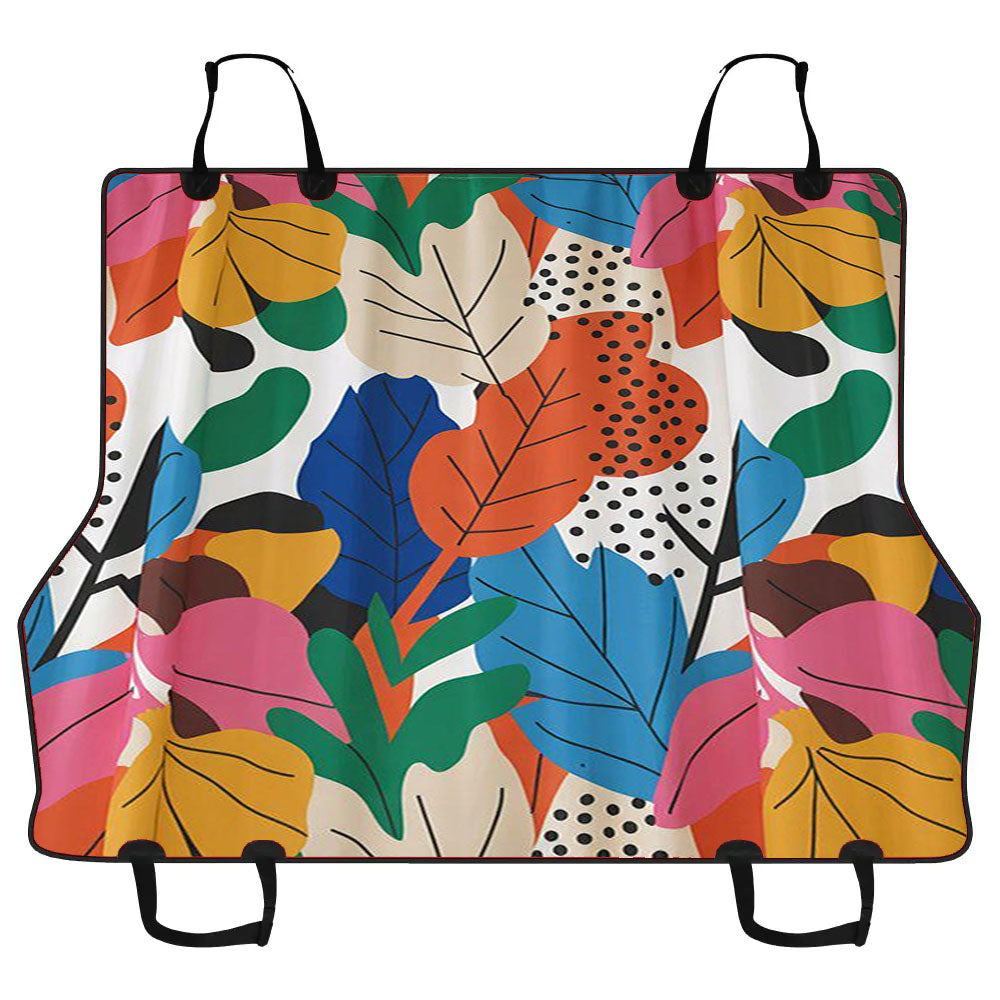 Colorful Maximalist Botanical Car Pet Seat Cover