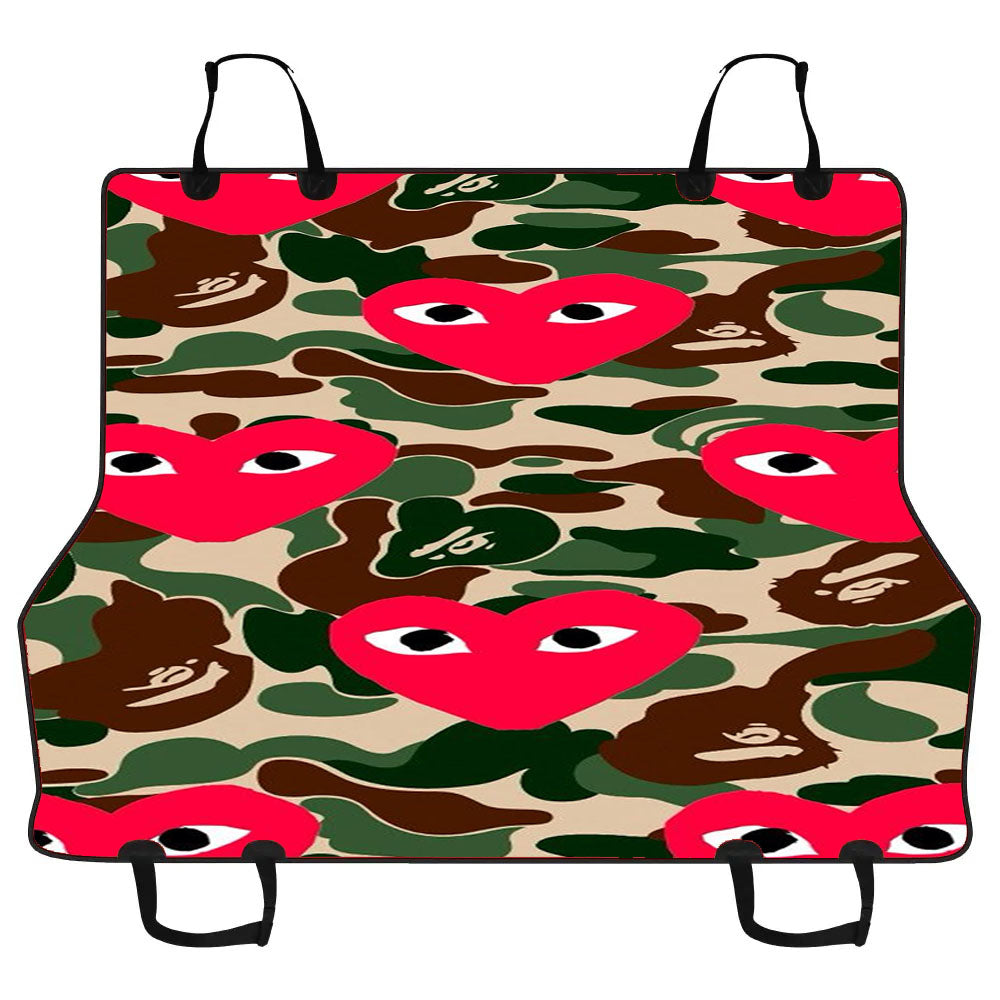Comme Des Garcons Pink And Camouflage Car Pet Seat Cover