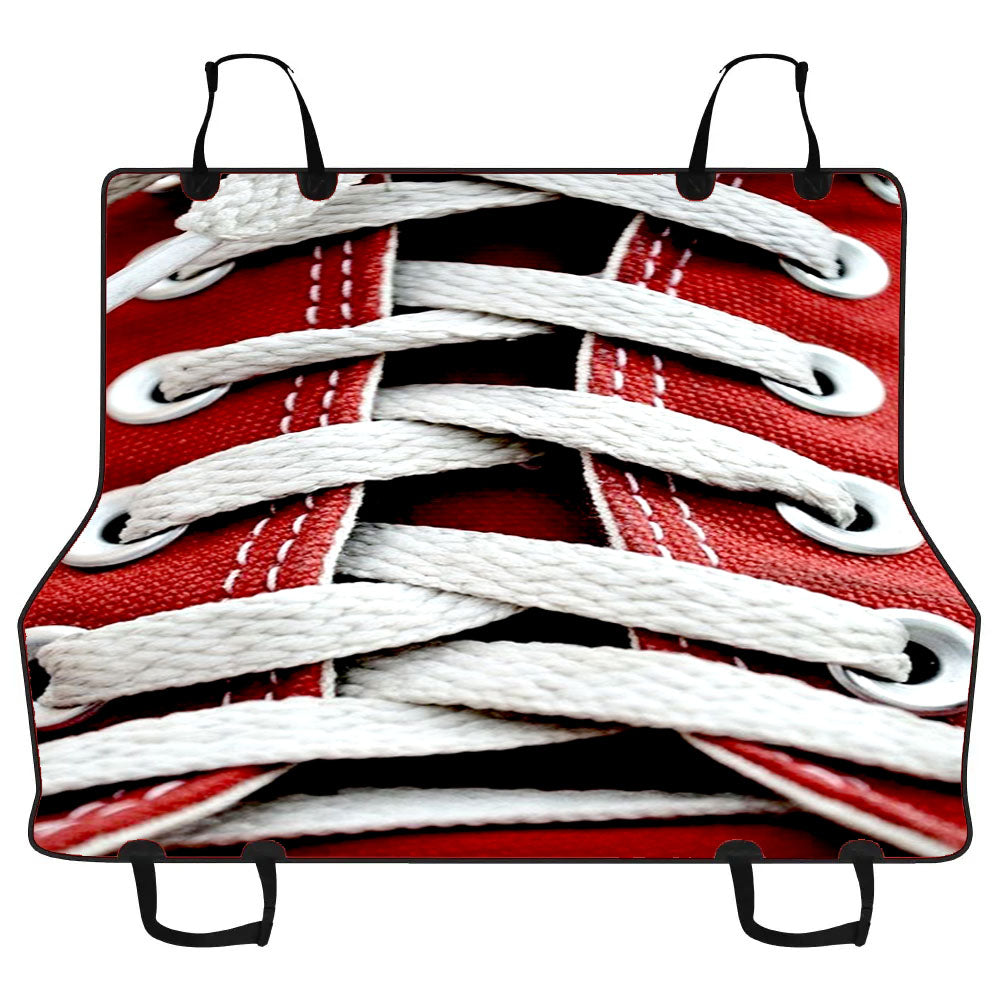 Converse Red Shoelace Of High Waist Car Pet Seat Cover