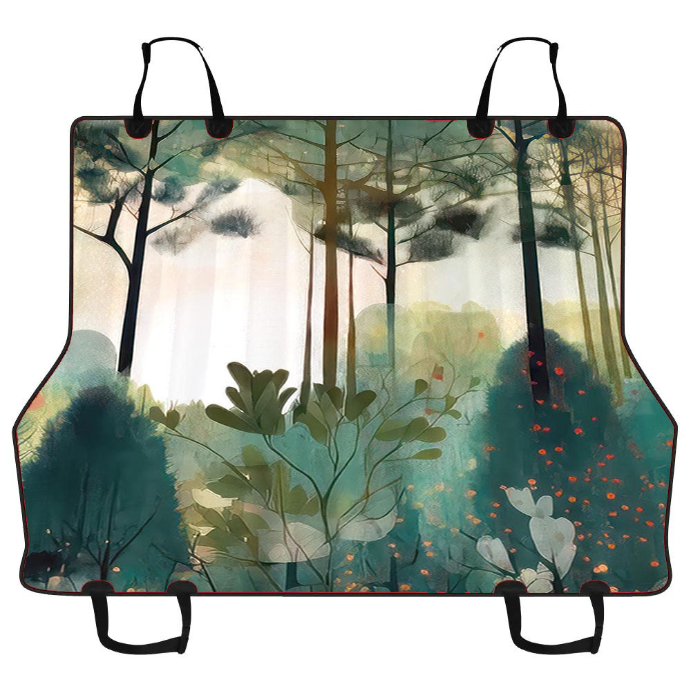 Cottage Folk Art Country Forest Car Pet Seat Cover