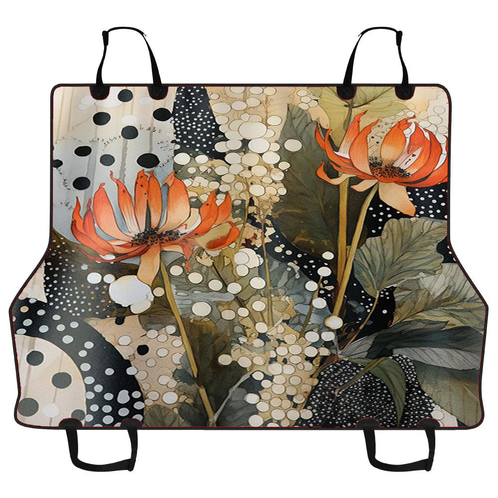 Cute Boho Floral Car Pet Seat Cover