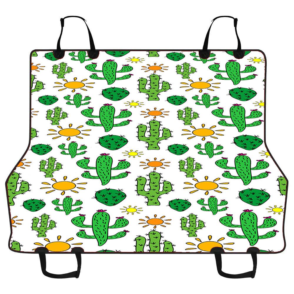 Cute Desert Cactus Pattern Car Pet Seat Cover