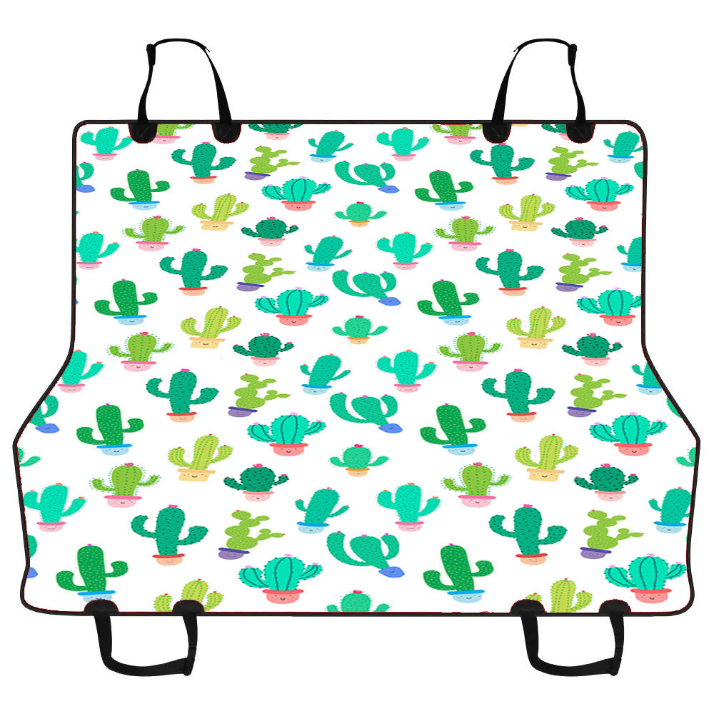 Cute Seamless Cactus Pattern Car Pet Seat Cover
