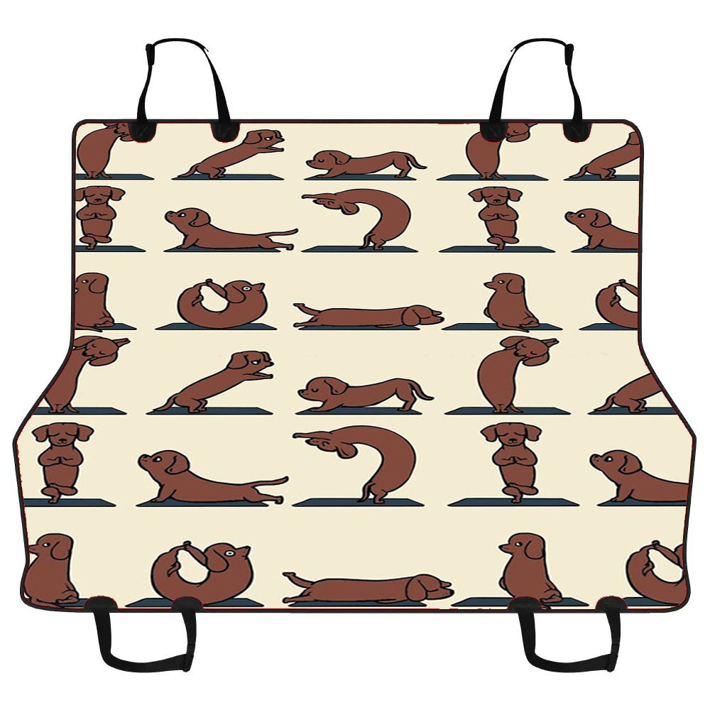 Dachshund Yoga Pattern Car Pet Seat Cover