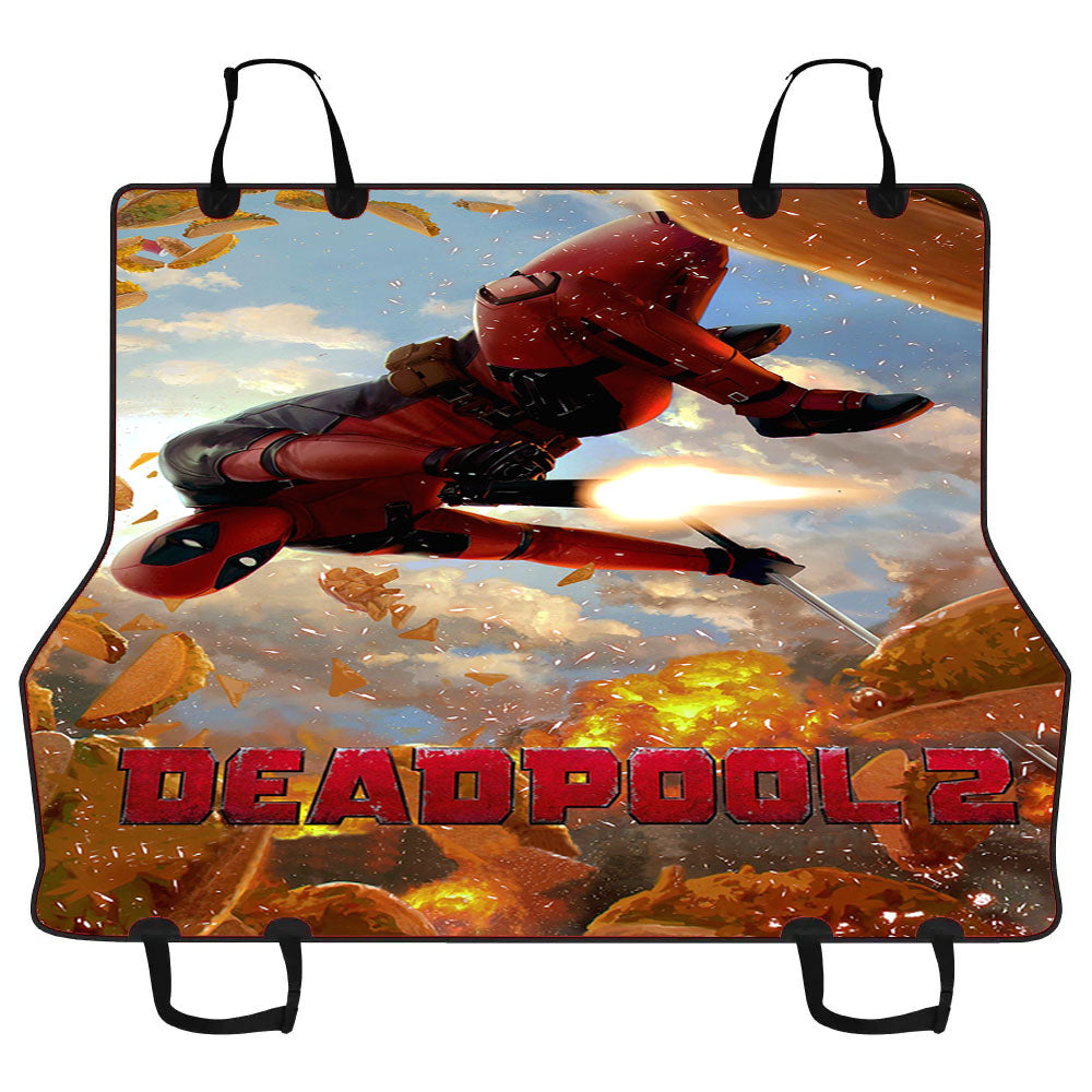 Deadpool 2 Movie Poster Gold Car Pet Seat Cover