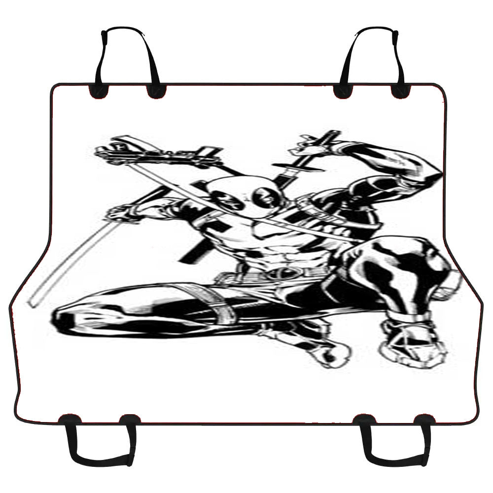 Deadpool Bw Jump Car Pet Seat Cover