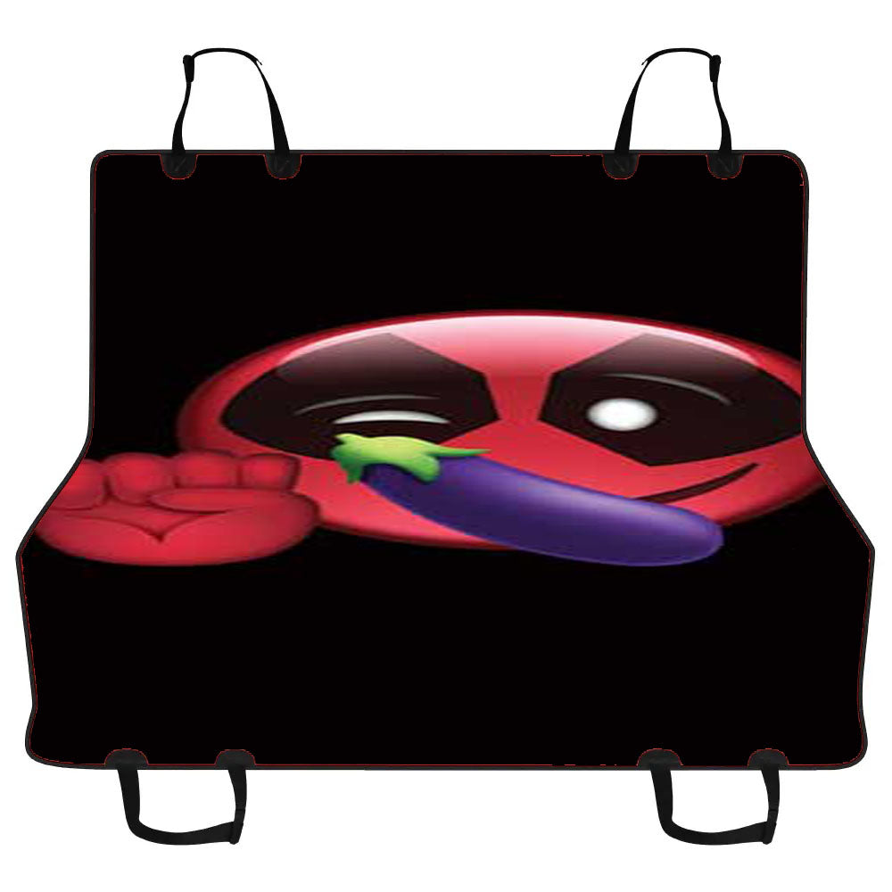 Deadpool Emoji Eggplant Car Pet Seat Cover