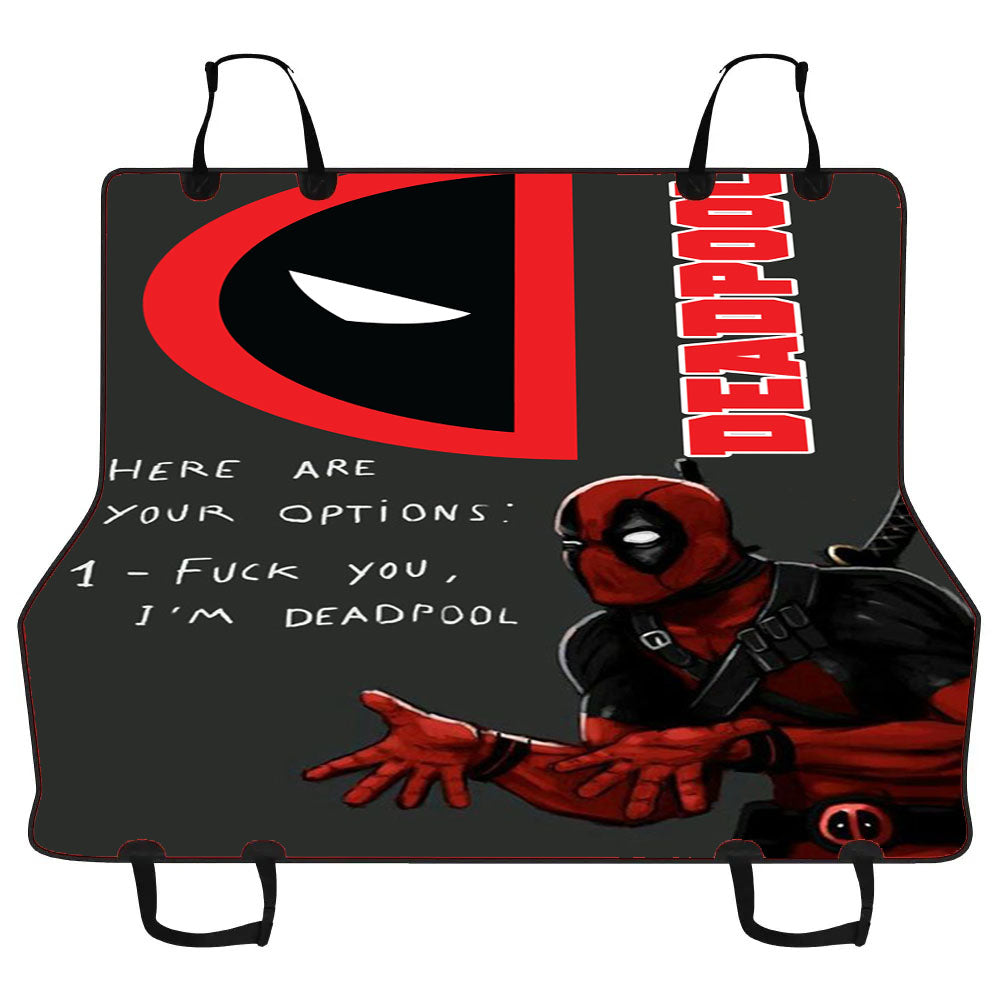Deadpool Funny Quotes Wallpaper Car Pet Seat Cover