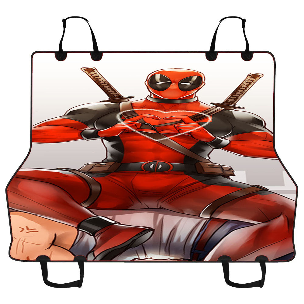 Deadpool Love Heart Car Pet Seat Cover