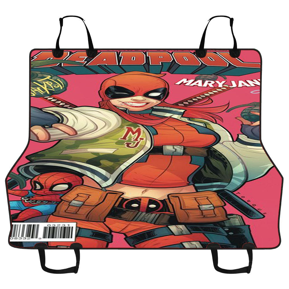 Deadpool Maryjan Spiderman Comic Style Car Pet Seat Cover