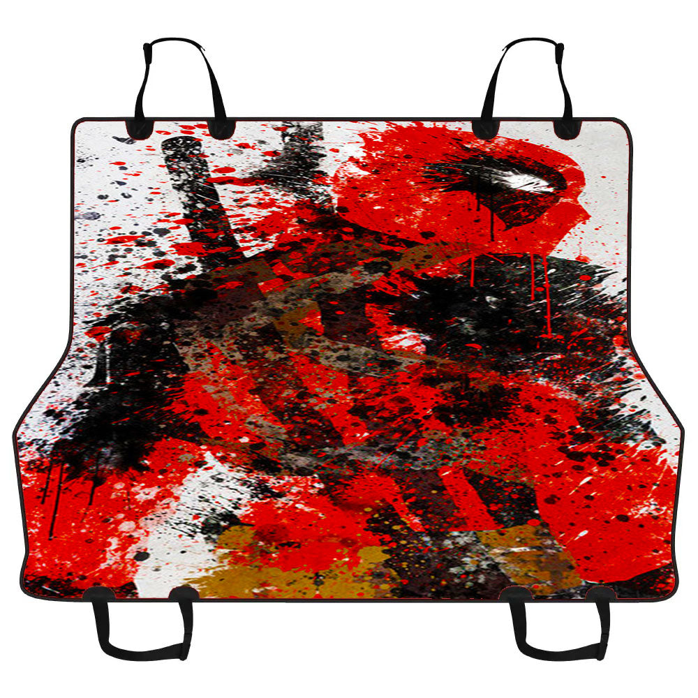 Deadpool Paint Splat Car Pet Seat Cover