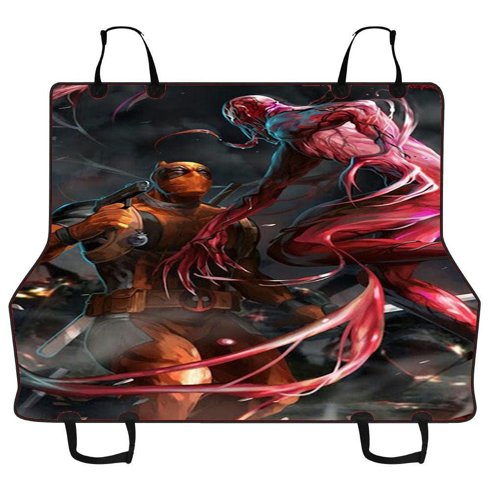 Deadpool Vs Spiderman Car Pet Seat Cover