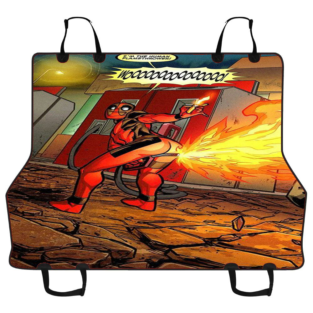 Deadpool Woooo Car Pet Seat Cover