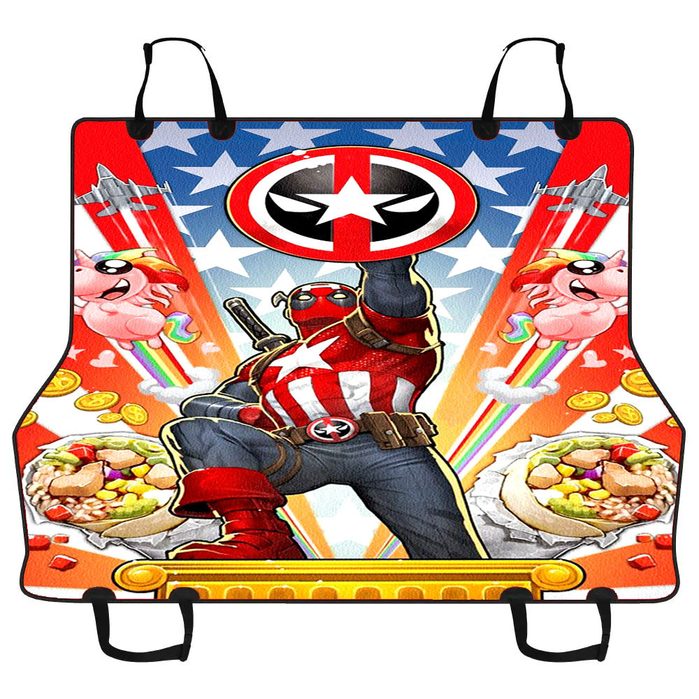 Deadpool X Captain America Car Pet Seat Cover
