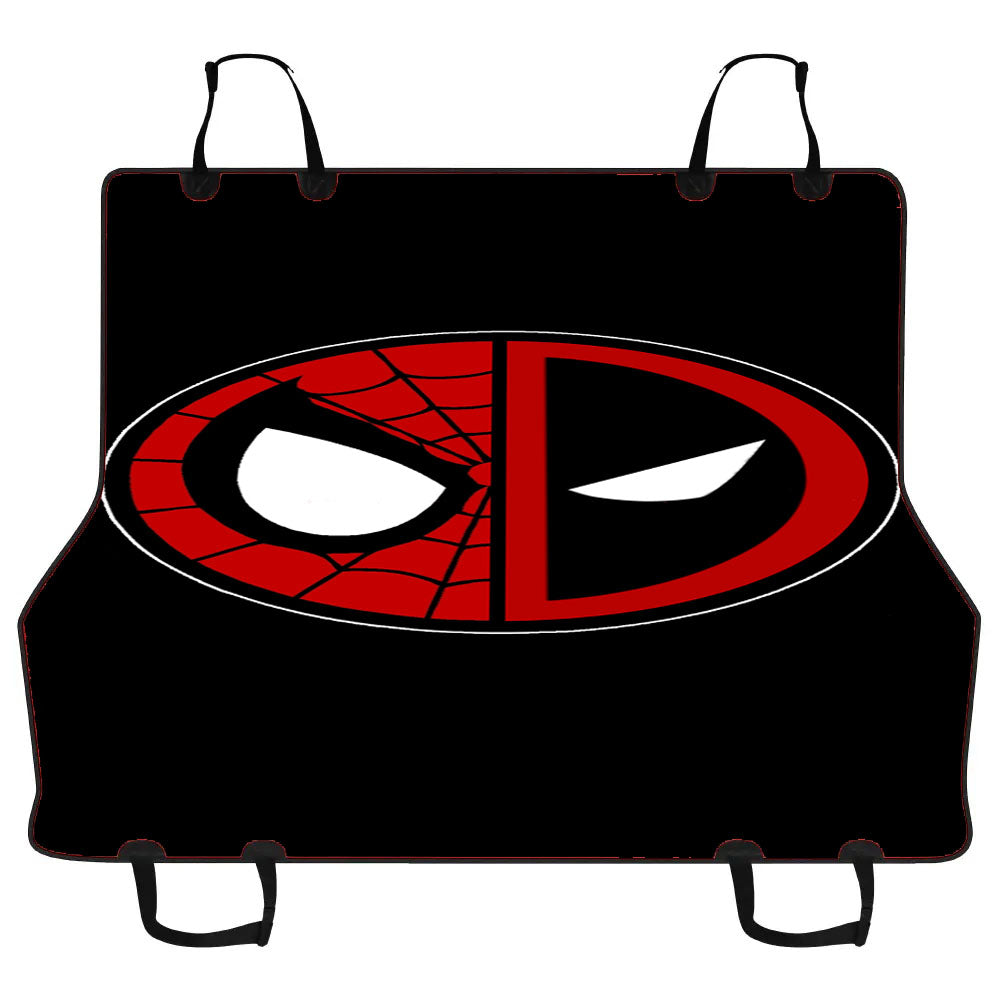 Deadpool X Spidey Face Car Pet Seat Cover