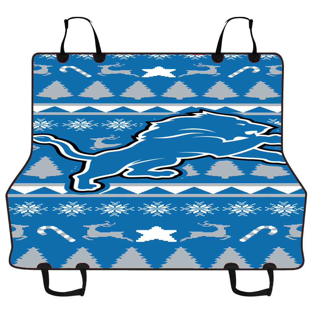 Detroit Lions Christmas Sweater Car Pet Seat Cover