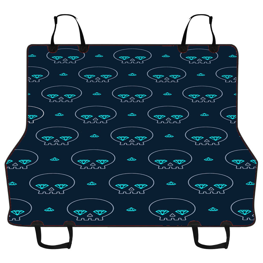 Diamond Supply Pattern Blue Skull Car Pet Seat Cover