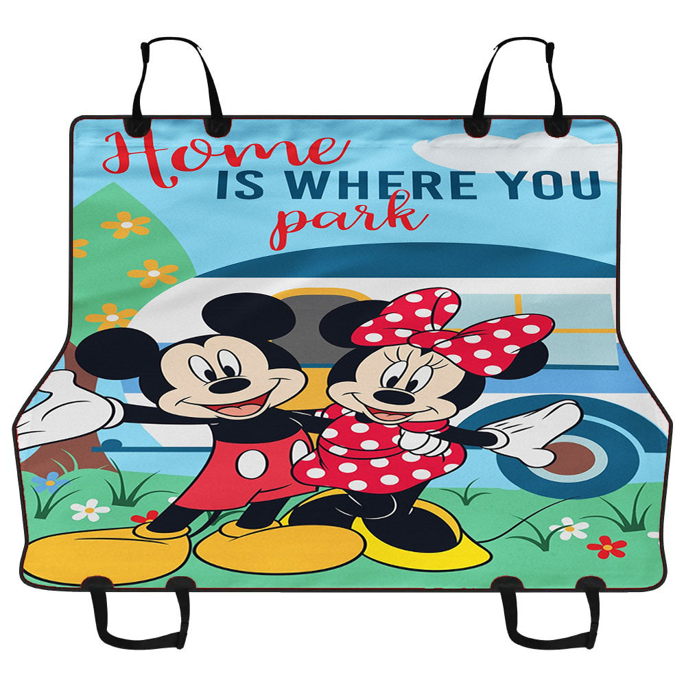 Disney Home Is Where You Park Mickey And Minnie Car Pet Seat Cover