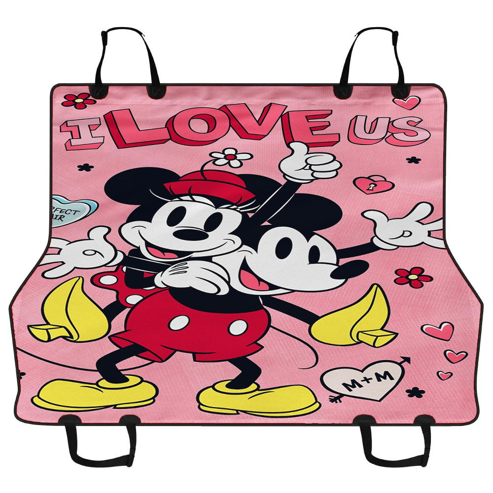Disney I Love Us Mickey And Minnie Car Pet Seat Cover