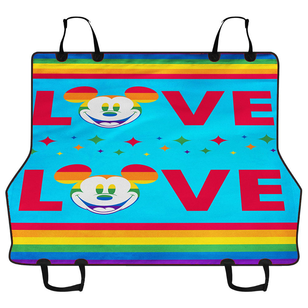 Disney Love Is Love Pride Mickey Car Pet Seat Cover