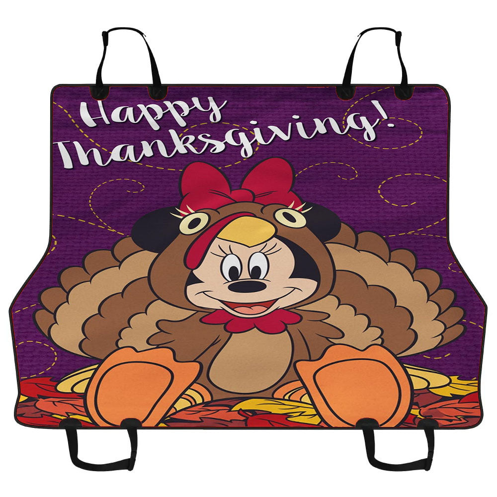 Disney Minnie Happy Thanksgiving Car Pet Seat Cover