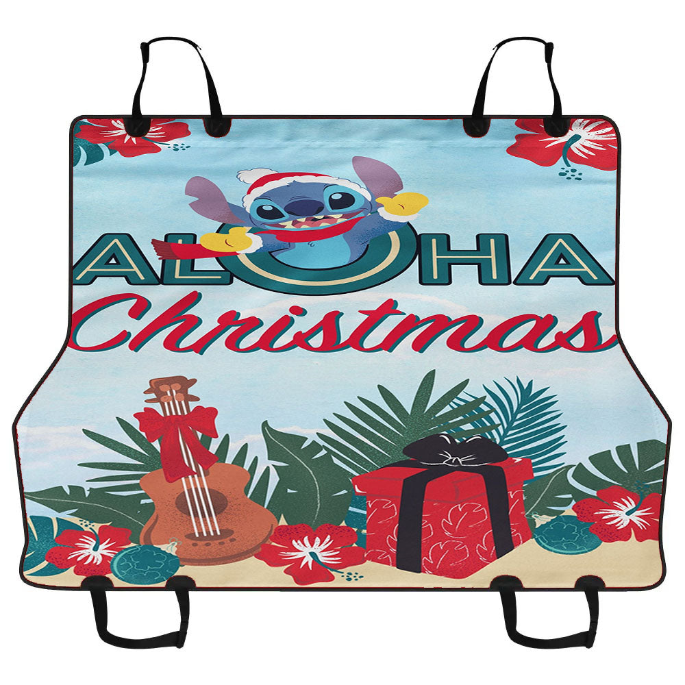 Disney Stitch Aloha Christmas Car Pet Seat Cover