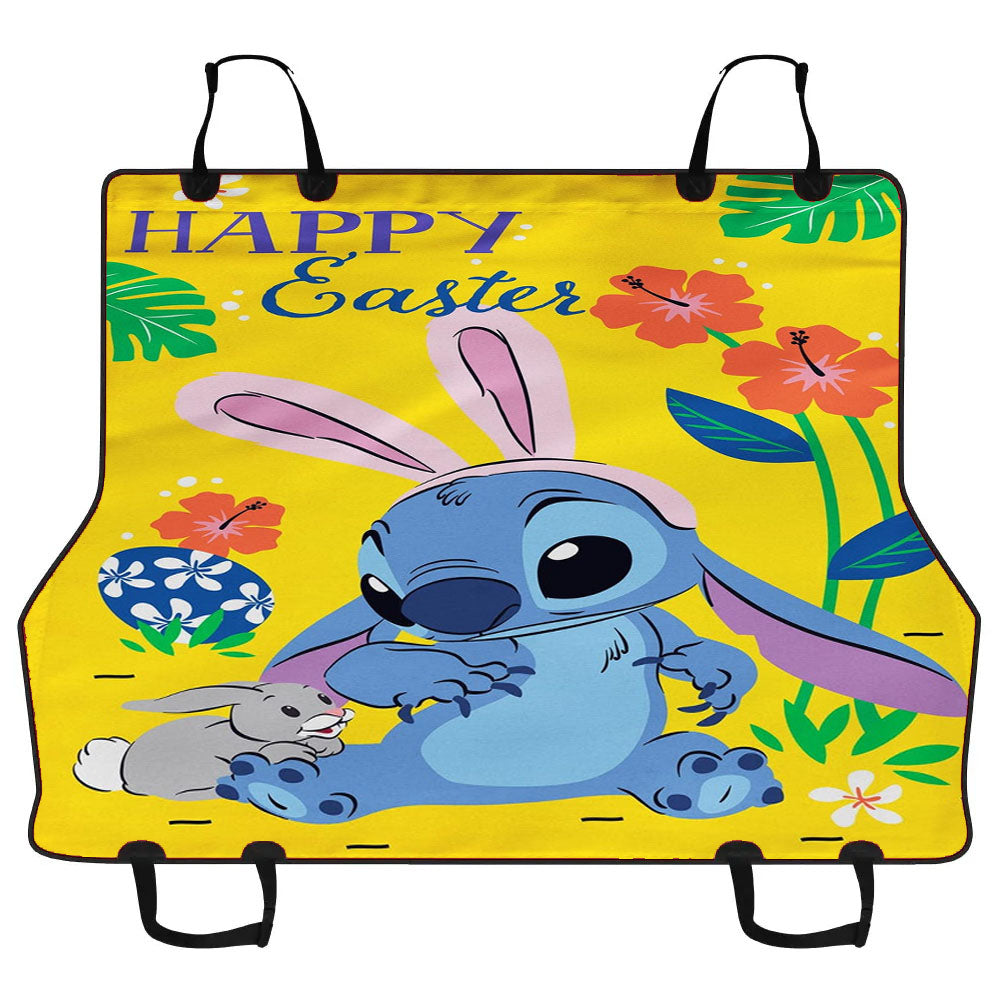 Disney Stitch Happy Easter Car Pet Seat Cover