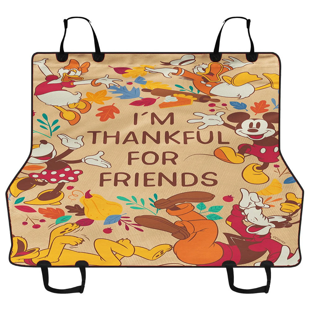 Disney Thankful For Friends Mickey And The Gang Car Pet Seat Cover