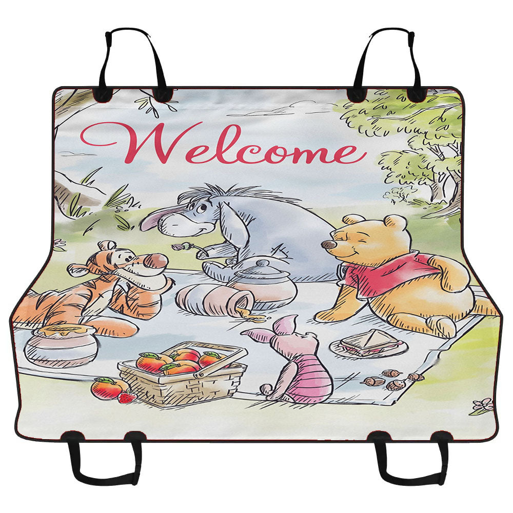 Disney Winnie The Pooh Spring Picnic Car Pet Seat Cover