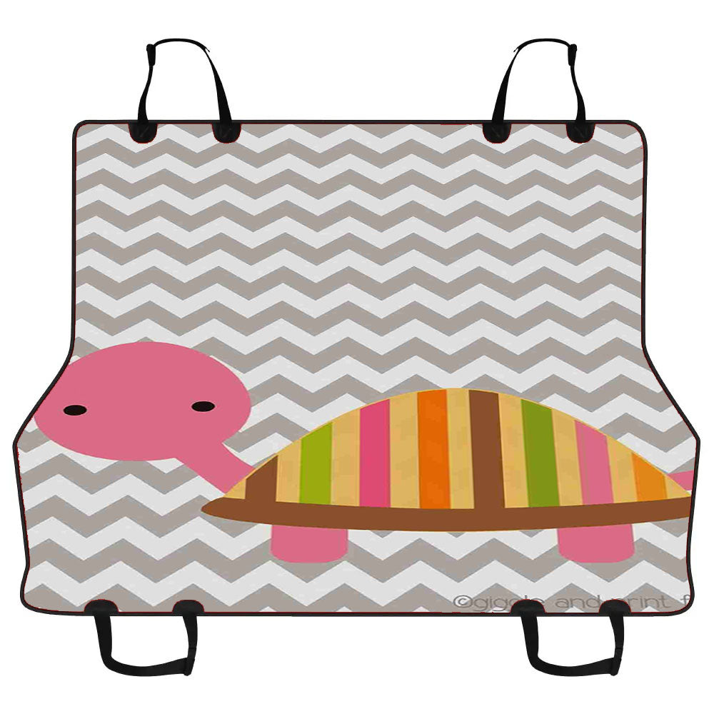 Diy Cute Pink Tortoise Pattern Chevron Car Pet Seat Cover