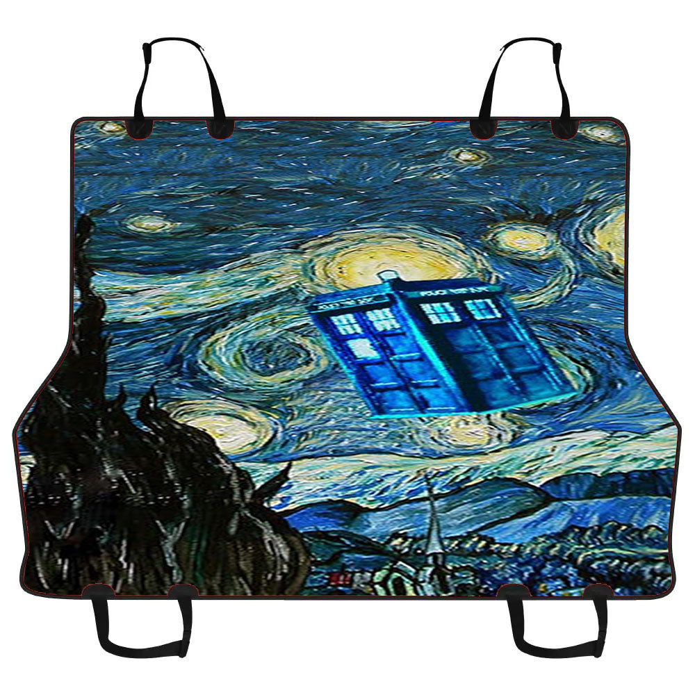 Doctor Who Van Gogh Starry Night Tardis Car Pet Seat Cover