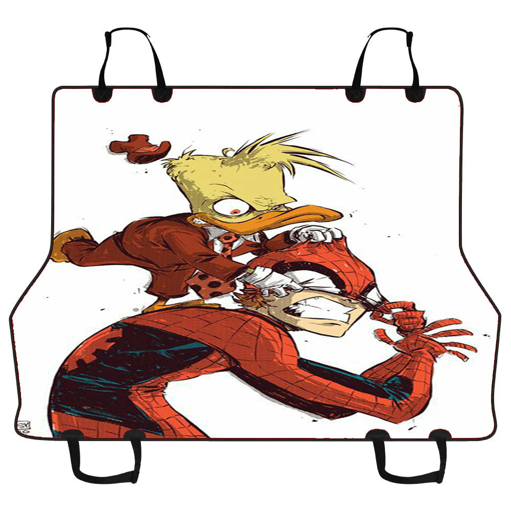 Donald Duck Vs Spiderman Car Pet Seat Cover