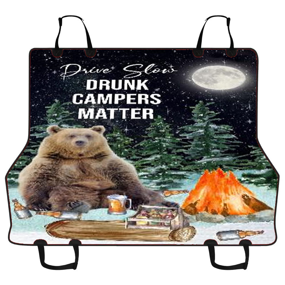 Drunk Campers Matter Car Pet Seat Cover
