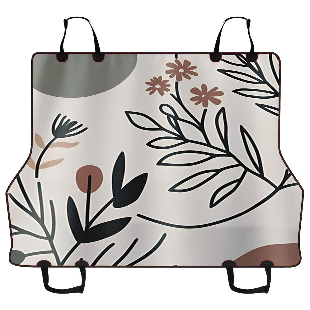 Earthy Boho Botanical Car Pet Seat Cover