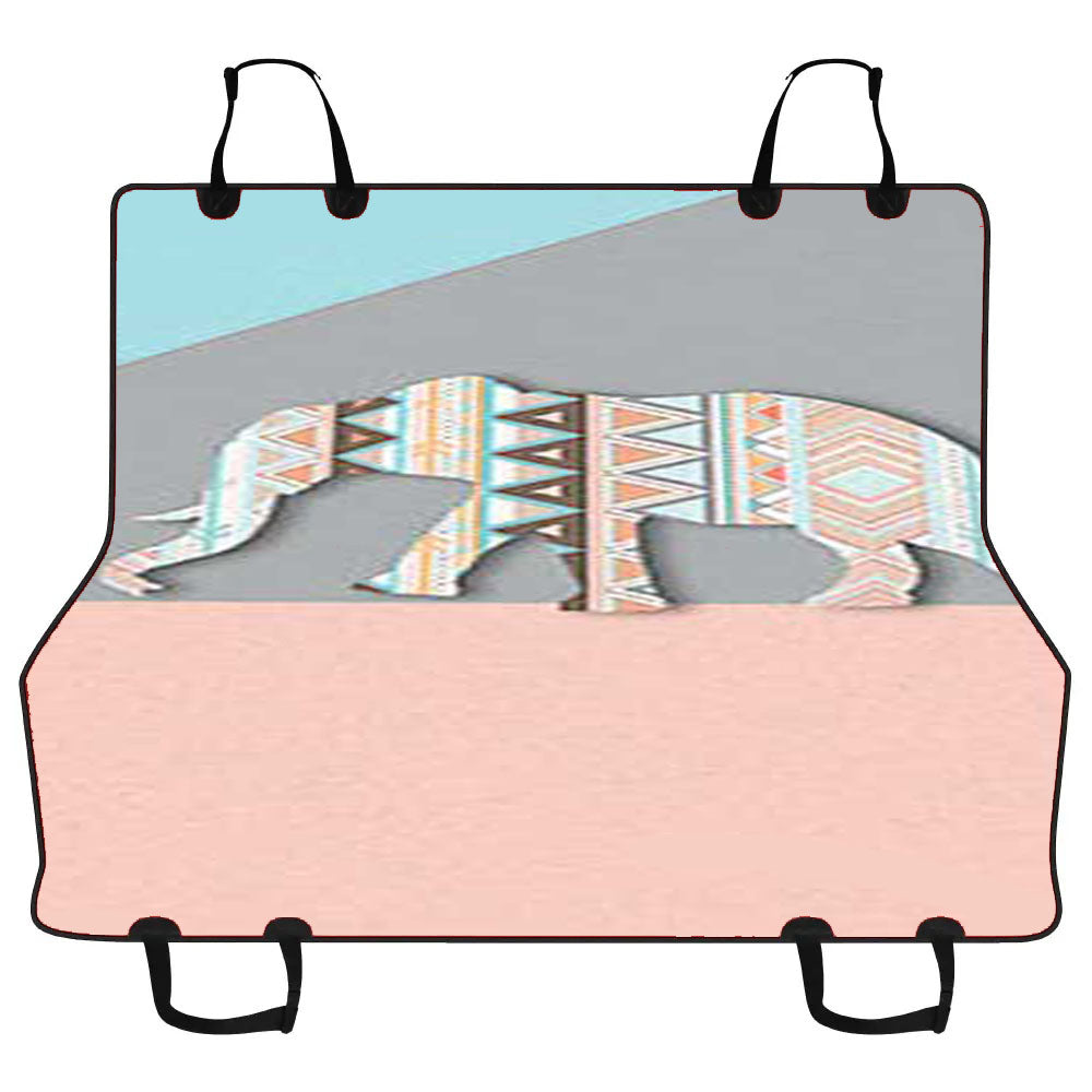 Elephant Aztec Pattern Car Pet Seat Cover