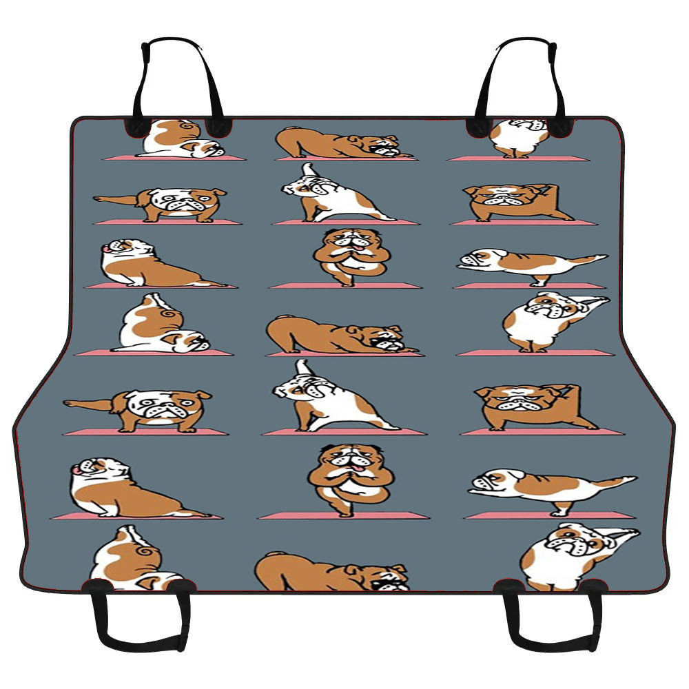 English Bulldog Yoga Pattern Car Pet Seat Cover